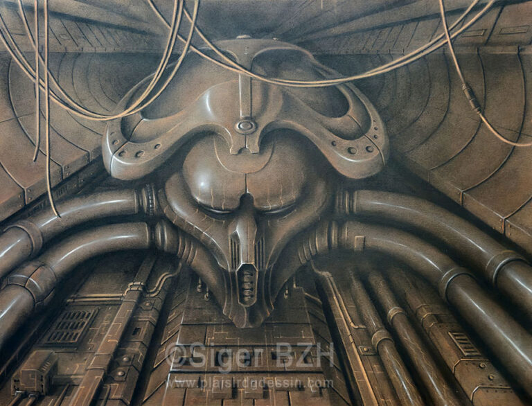 Anthropoïde X - Pastels secs - Siger BZH