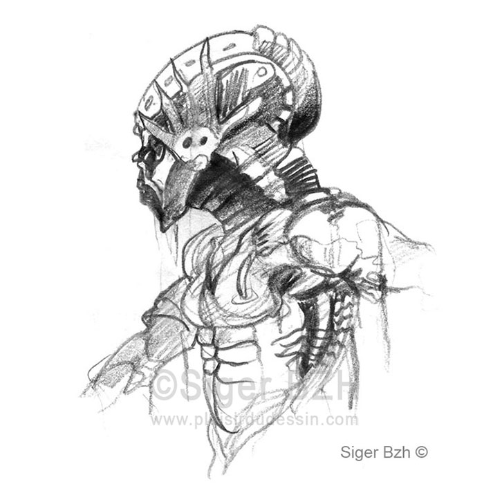 Anthropoïde esquisse - Siger BZH