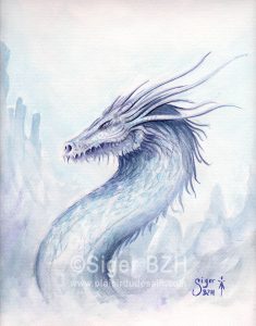 Dragon à l'aquarelle