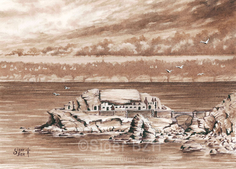 L'îlot des Capucins - Aquarelle de Siger_BZH