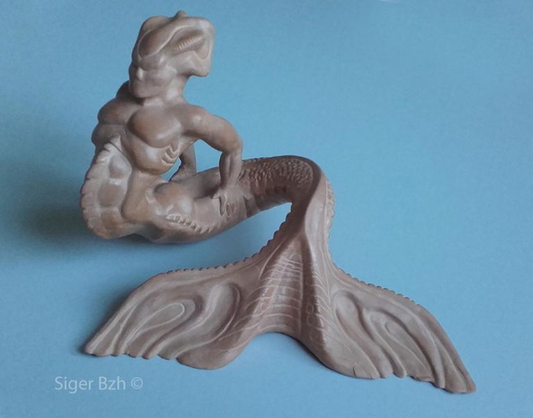 Sculpture triton - Siger BZH